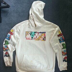 Marvel Comic Logo Cream Hoodie